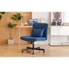 ORRD  Modern Linen Blue Office Chair with Criss Cross Back, Ergonomic Adjustable Swivel Desk Chair with Pillow for Home Office - 4 of 4