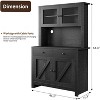63" Kitchen Pantry Cabinet with Drawers, Hutch Cabinet with Storage, Microwave Stand, Adjustable Shelves,for Dining Room, Living Room - 2 of 4