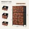 Lyngins 13-Drawer Tall Dresser for Bedroom, Spacious Chest of Drawers, Storage Cabinet with Fabric Bins & Wooden Top for Closet/Entryway/Nursery - 2 of 4