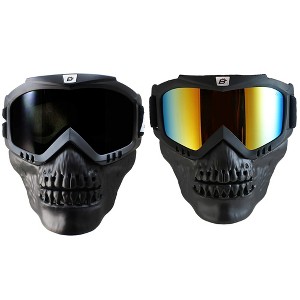 2 Pairs of Birdz Eyewear SKULLBIRD Safety Goggles with Red, Smoke Lenses - 1 of 4