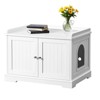 LunaLulinlk Hidden litter box with removable partition, enclosed cat toilet furniture, white - 4 of 4