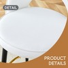 Set of 2,360 ° rotatable bar chair.Modern PU comfortable upholstered bar chair with smooth and beautiful black metal legs - Leovsnove - 4 of 4