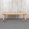 Emma and Oliver 24"W x 48"L Rectangular Plastic Height Adjustable Activity Table - 2 of 4