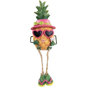 Northlight 6.25" Tropical Girl Pineapple with Cocktail Outdoor Garden Statue - 1 of 4