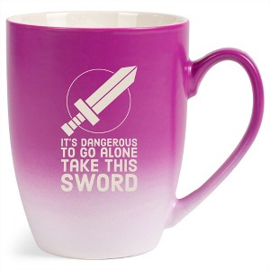 100 North Legendary Hero's 10 Ounce Pink and White Two Toned Ombre, Comfortably Fits Your Hands, Ceramic Tea Coffee Cup Mug, It's Dangerous To Go - 1 of 1