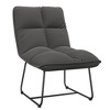 VidaXL Leisure Chair with Metal Frame Dark Gray Velvet - 2 of 4