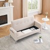 NicBex 57.1 Inch Storage Couch Loveseat Sofa with Metal Legs for Living Room,Small Space,Office,Apartment - 4 of 4