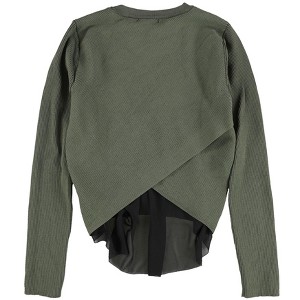 bar III Womens Chiffon Trimmed Knit Sweater - 1 of 2