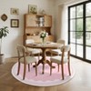 Scalloped Pattern Rugs for Living Room Bedroom Soft Non Slip Low Pile Throw Carpet Washable Foldable Area Rug - 3 of 4