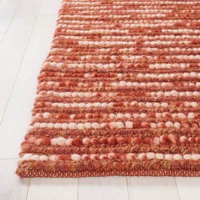 Hand-Knotted Rust and Multi Wool Rectangular Area Rug 3'x5'