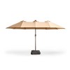 XIZZI 15FT Heavy-Duty Outdoor Market Umbrella W/Sandbags, Patio All-Weather Sandbag Umbrella (Standard/Upgraded/Flagship) - Dark Gray/Khaki/Dark Blue - 3 of 4