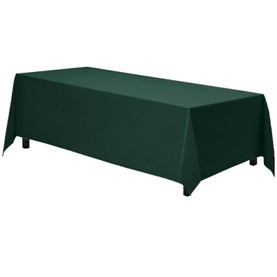 Hunter Green Heavy Duty Rectangular Polyester Tablecloth 90 x 132 Inch