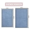 Luxury Reversible Bathroom Rugs Set, Washable Rug, Soft Cotton Extra Soft and Absorbent bath Rug, Non-Slip Bath Mat Set, 2 Pcs Set(M+L), Blue - 3 of 4