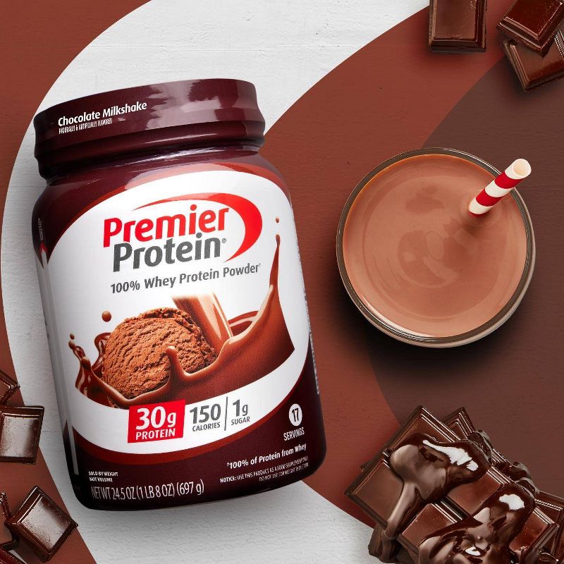 Premier Protein 100% Whey Protein Powder - Chocolate Milkshake - 17 Serve, 6 of 9