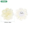 Unique Bargains Alloy Satin Fabric Big Rose Flower Dainty Brooches and Pins 2 Pcs - 3 of 4
