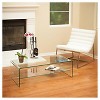 Ramona Long Coffee Table Glass with Shelf - Christopher Knight Home: Sleek Rectangle Design for Family Room - 4 of 4