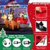 ChicFurnit Inflatable Holiday Decorations Santa Rides Sleigh with Reindeer Festive Display for Outdoor Christmas, Multicolored, 20.73"*3.75"*14.12" - 3 of 4
