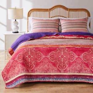 Greenland Home Fashions Aurora 2-Piece Twin/XL Quilt Set, 68x88 Inch - 1 of 4