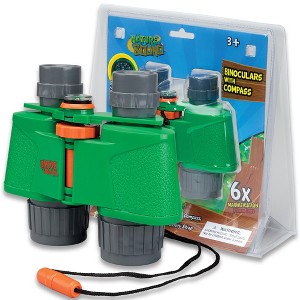 Nature Bound Kids Binoculars w/ Compass, Green 6x35 Outdoor Toy for Ages 3+ - 1 of 4