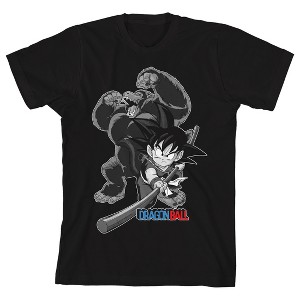 Dragon Ball Goku Giant Ape Transformation Crew Neck Short Sleeve Boy’s Black T-shirt - 1 of 3