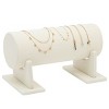 Headband Velvet Jewelry Organizer, Beige T Bar Jewelry Stand for Boutiques, Small Business (12 x 7 In) - 3 of 4