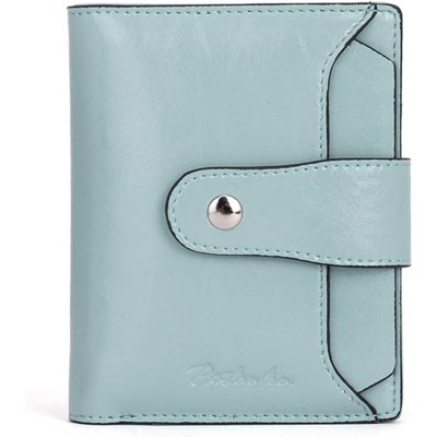 BEAFUP Women’s  Wallet,Women’s Minimalist Solid Color Wallet，RFID Blocking Small Bifold Zipper Pocket Wallet Card Case Purse with ID Window