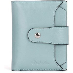 BEAFUP Women’s  Wallet,Women’s Minimalist Solid Color Wallet，RFID Blocking Small Bifold Zipper Pocket Wallet Card Case Purse with ID Window - 1 of 4
