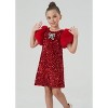 2Bunnies Girls' Christmas New Year Holiday Party Sequin Dress - 3 of 4