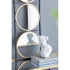 PAGED Wall Mirror Bathroom Mirror Stylish Vanity Mirror with 3 Convex Mirrors, Gold Rectangular Frame for Bathroom - 3 of 4