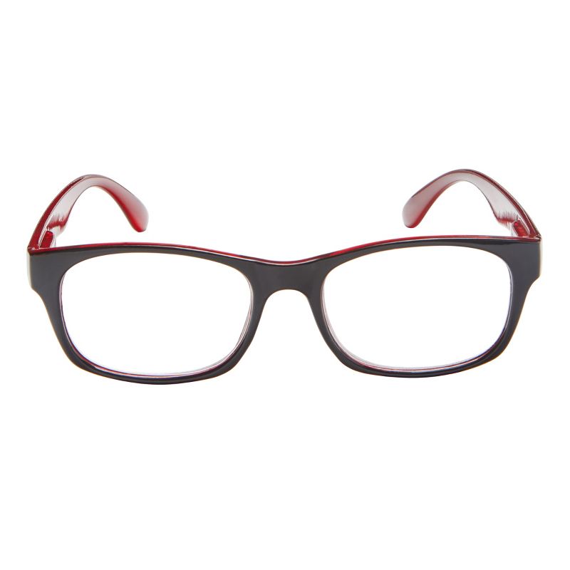 ICU Eyewear Wink Glendale Black/Red Reading Glasses, 3 of 10