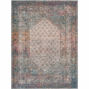 Hauteloom Olive Sariaya Distressed Washable Area Rug - 1 of 4