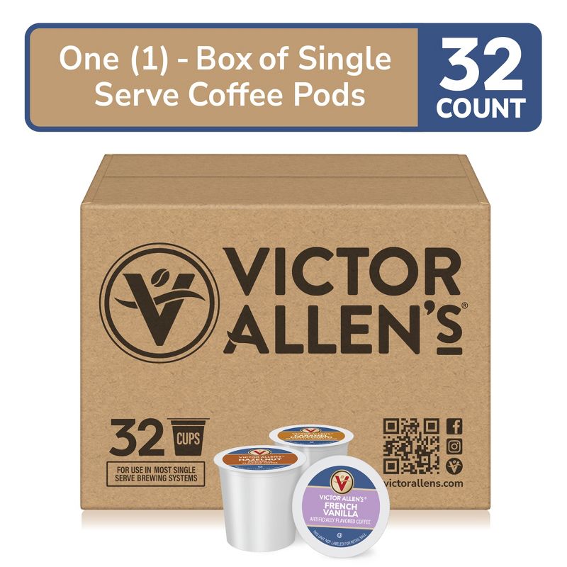 Victor Allen's Coffee Variety Pack (French Vanilla Flavored, Caramel Macchiato, Hazelnut), 32 Count, Single Serve Coffee Pods for Keurig K-Cup Brewers, 2 of 10