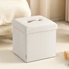 SONGMICS HOME Small Folding Storage Ottoman, Foot Rest Stool, 15 x 15 x 15 Inches, Ottoman with Storage, Load up to 660 lb - 3 of 4