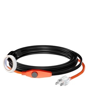 VEVOR Pipe Heating Cable, 9FT 7W/FT Heat Tape for Pipes with Built-in Thermostat, Water Pipe Heat Cable Protects PVC Hose, Black - 1 of 4