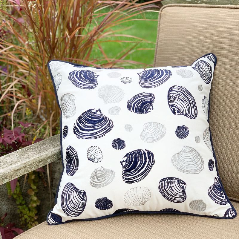 RightSide Designs Clam Pattern Indoor / Outdoor Throw Pillow, 4 of 6