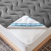 Tencel Waterproof Quilted Mattress Protector - Cooling Cover with Elastic Straps - 2 of 4