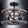 Urban Ambiance Luxury New Traditional Ceiling Light,  13''H x 16''W,  Matte Black and Gray Wood Finish, ULB2130 - 3 of 4