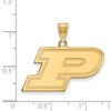 Black Bow Jewelry 10k Yellow Gold Purdue Boilermakers NCAA Medium Pendant - 2 of 3