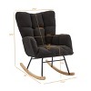 PAGED Rocking Accent Chair, Modern Teddy Living Room Chairs with Metal Frame, Comfy Glider Chair for Reading Room, Bedroom - 2 of 4