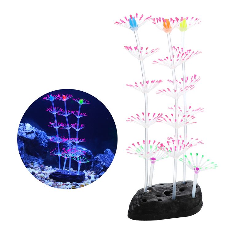 Unique Bargains Glowing Silicone Aquarium Simulation Coral 7.68" Height, 5 of 7