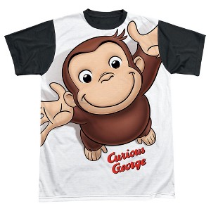 Men's Curious George Hands In The Air Short Sleeve Costume T-Shirt - 1 of 4