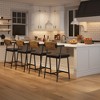 Set of 2/4 Counter Height Bar Stool with Back & Upholstered Wider Seat for Kitchen Island, Easy Assembly - 4 of 4