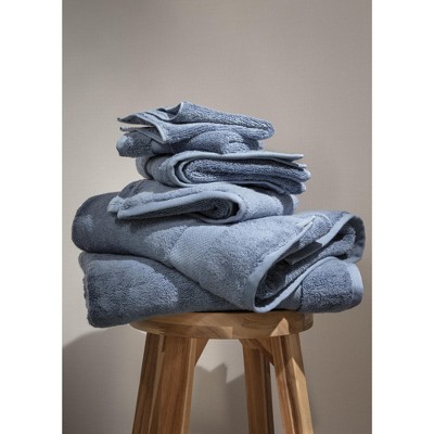 Dark Blue Organic Cotton 6-Piece Bath Towel Set