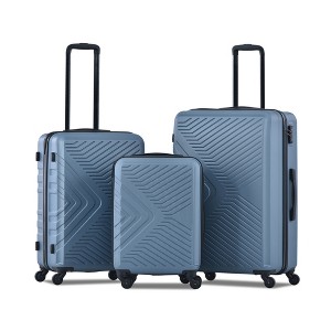YONWAY Hardside Luggage Sets, 3 pcs Spinner Suitcase, ABS Lightweight Suitcase with Two Hooks, Spinner Wheels, with TSA Lock Lightweight - 1 of 4