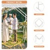 Artloge Double-Diamond Shaped Wedding Arch Backdrop Geometric Metal Frame Backdrop Stand Balloon Flower Holder for Garden Party Event Decor - 4 of 4