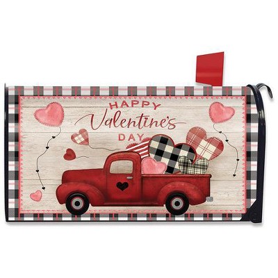 Valentine's Love Pickup Primitive Magnetic Mailbox Cover Standard Briarwood Lane