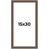 PosterPalooza | 15x30 Wide Barnwood Picture Frame, UV Acrylic, 6 Finishes - Grey, Brown, White, and Black - 2 of 4