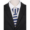 INSPIRE CHIC Men's Knitted Striped Skinny Neckties - 4 of 4