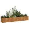 vidaXL Planter - Weathering Steel Plant Stand for Outdoor, Patio/Garden Decor, 110.2"x15.7"x15.7" Brown Rust Finish - 2 of 4