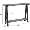 Industrial Farmhouse Console Table with V-Shaped Legs - 2-Tier Shelf, Multi-Use Entryway & Sofa Table, Easy Assembly for Living Room Decor - 3 of 4